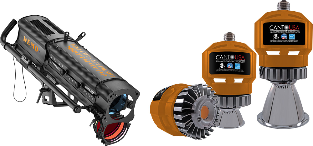 Examples of Canto USA demo lighting equipment